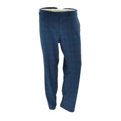 Alfani Men Navy Slim Fit Plaid Pant 33x32