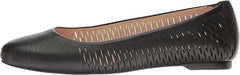 Walking Cradles Black Perforated Blaire Leather Flats