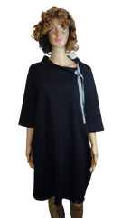 BeWear Black Shift Dress with Grey Bow Accent size XL