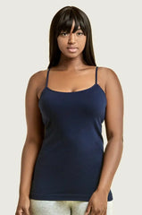 Sofra Ladies Navy Camisole Plus Size