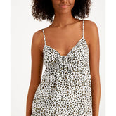 Jenni x Leo Dot Cheetah Printed Cami Pajama White