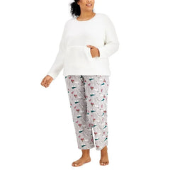 Family Pajamas Plus Size Sherpa Top Printed Polar Bears