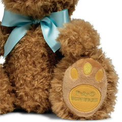 FAO Schwarz - Brown Plush Bunny with Orange Footpad and Blue Bow