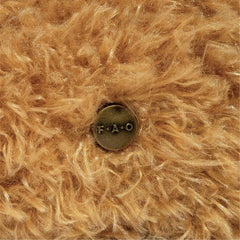 FAO Schwarz - Brown Plush Bunny with Orange Footpad and Blue Bow