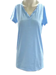 Charter Club Cotton Knit Sleep T-Shirt Blue