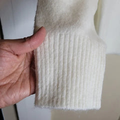 Instant Message Women's Ivory Brushed V-Neck Sweater