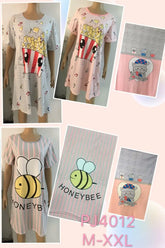 Paris Pink Pretty and Soft Ladies Colorful Night Gown