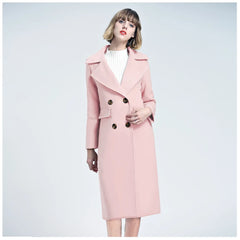 Msquared Light Pink Notched-Lapel Peacoat