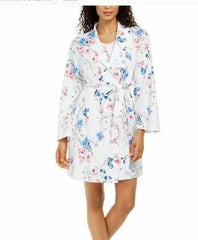 Charter Club Cotton Floral-Print Wrap Robe Angelic Garden