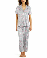 Charter Club Printed Capri Pants Pajama Set Bouquet