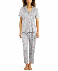 Charter Club Printed Capri Pants Pajama Set Bouquet