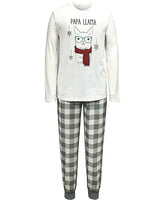 Family Pajamas Mens Papa Llama Pajamas Set Buffalo Check