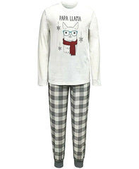 Family Pajamas Mens Papa Llama Pajamas Set Buffalo Check