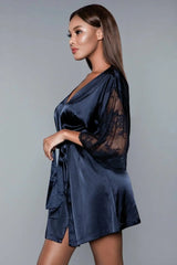 Be Wicked Satin and Lace Grace Robe