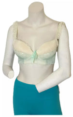 Aqua & Cream Woven Ribbon Push Up Bra