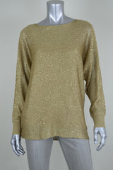 Alfani Women Gold Sequined Sweater 0X