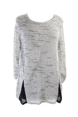 Alfani Women Black & White Cutout Sweater M