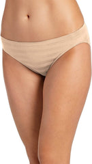 Jockey Comfies Matte and Shine Bikini Light Stripe Nude