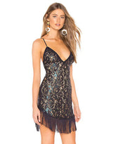 Black Sequin Mini Dress