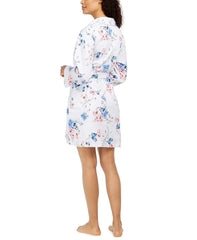 Charter Club Cotton Floral-Print Wrap Robe Angelic Garden