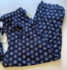 Charter Club Printed Capri Pants Pajama Set Navy Sea