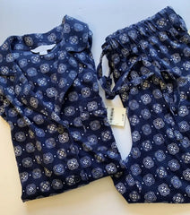 Charter Club Printed Capri Pants Pajama Set Navy Sea
