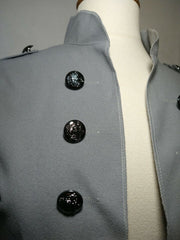 Suvimuga Gray Button-Accent Blazer