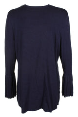 Charter Club Intrepid Blue Cardigan Sweater with Pleated Sleeves