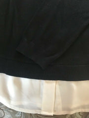 Charter Club Deep Black Rhinestone Studded Top