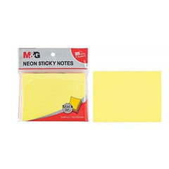 M&G 3"x4" Neon Color Sticky Notes 100 sheets (25sheets x 4colors) 76x102mm (5 per pack)