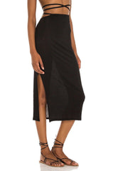 WeWoreWhat Cutout Midi Skirt in Black - size XS