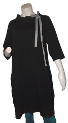 BeWear Black Shift Dress with Grey Bow Accent size XL