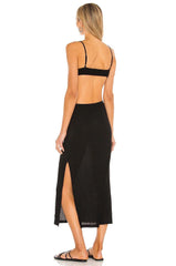 WeWoreWhat Ruched Cutout Maxi Dress in Black - size M