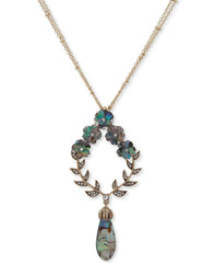 Lonna & Lilly Gold-Tone Flower Stone Pendant