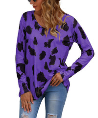 La Mode Leopard V-Neck Top size XXL