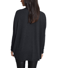 Milan Kiss Anthracite Turtleneck Top size L