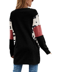 Floral Blooming Leopard Contrast Crewneck Tunic size XXL