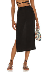 WeWoreWhat Cutout Midi Skirt in Black - size XS