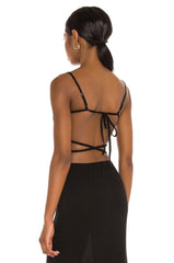 WeWoreWhat Ruched Top in Black - size S