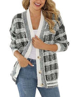 Belle de Jour Black Check Cardigan