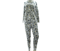 Family Pajamas Tree-Print Pajama Set Winter Trees Grey