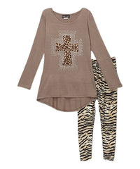 Rated G Animal Print Tunic & Leggings Set size 6