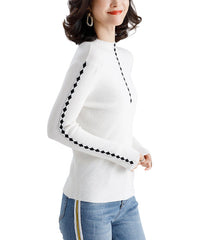 Jasmine R. Diamond-Accent Long Sleeve Top size M