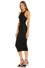Michael Costello Athena Midi Dress in Black - size XXS