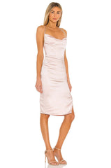 superdown Billie Drape Midi Dress in Blush - size M