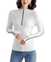 Jasmine R. Diamond-Accent Long Sleeve Top size M