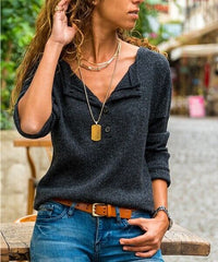 Women Wool Blend Button Front Top size XL