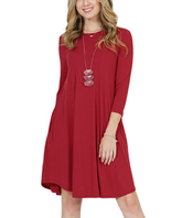 Lydiane Crewneck Pocket Tunic Dress size 1X