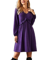 Suzanne Betro Purple Dress L