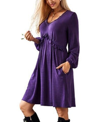 Suzanne Betro Purple Dress L